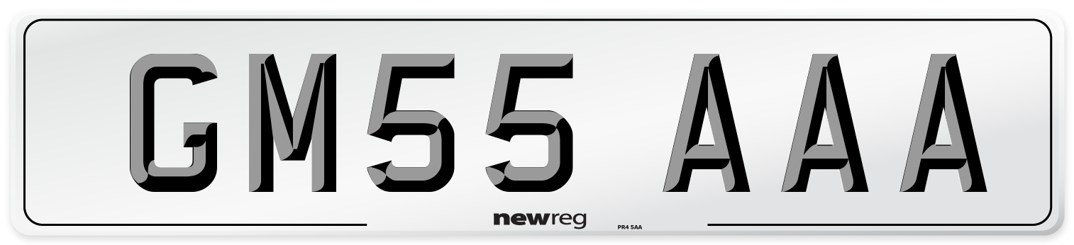 GM55 AAA Number Plate from New Reg